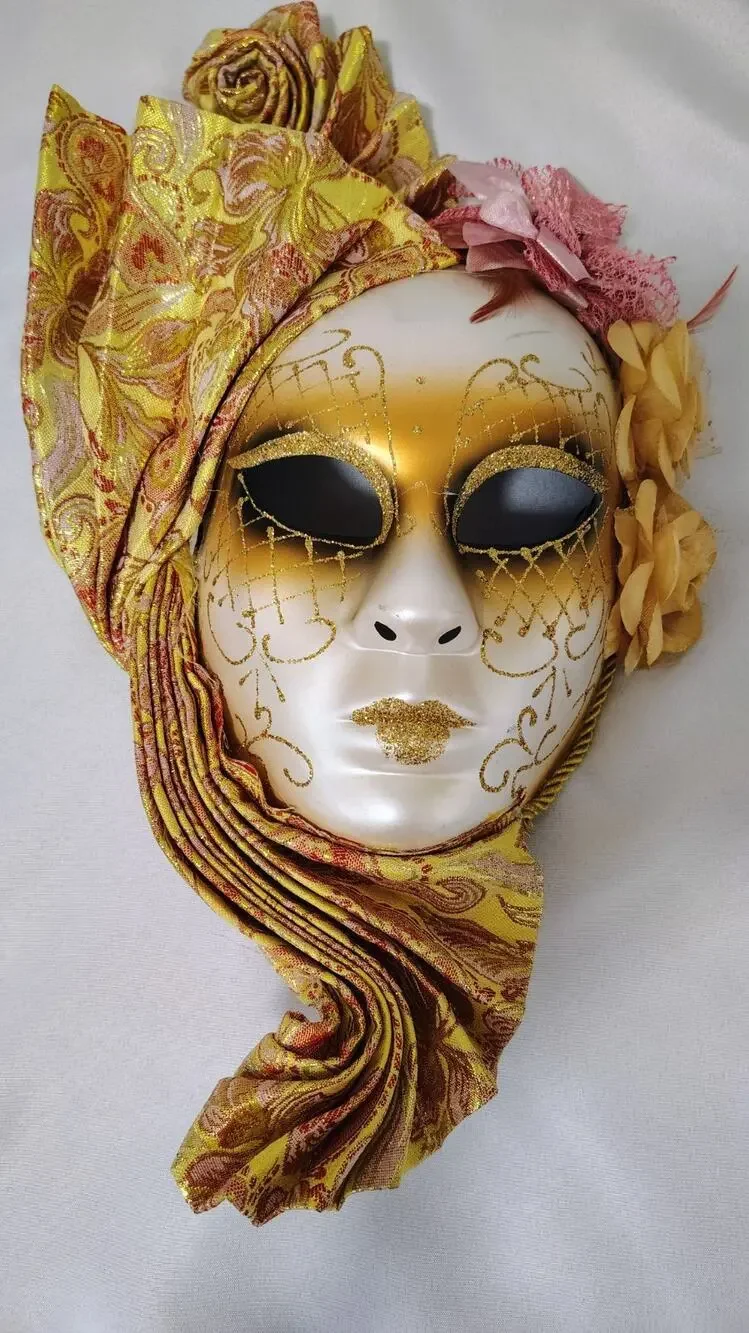 Masquerade Clay Mask Venice Venetian Style Beautiful Trendy